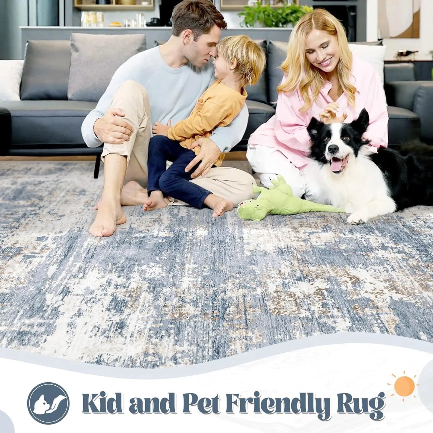8x10 Washable  Area Rug