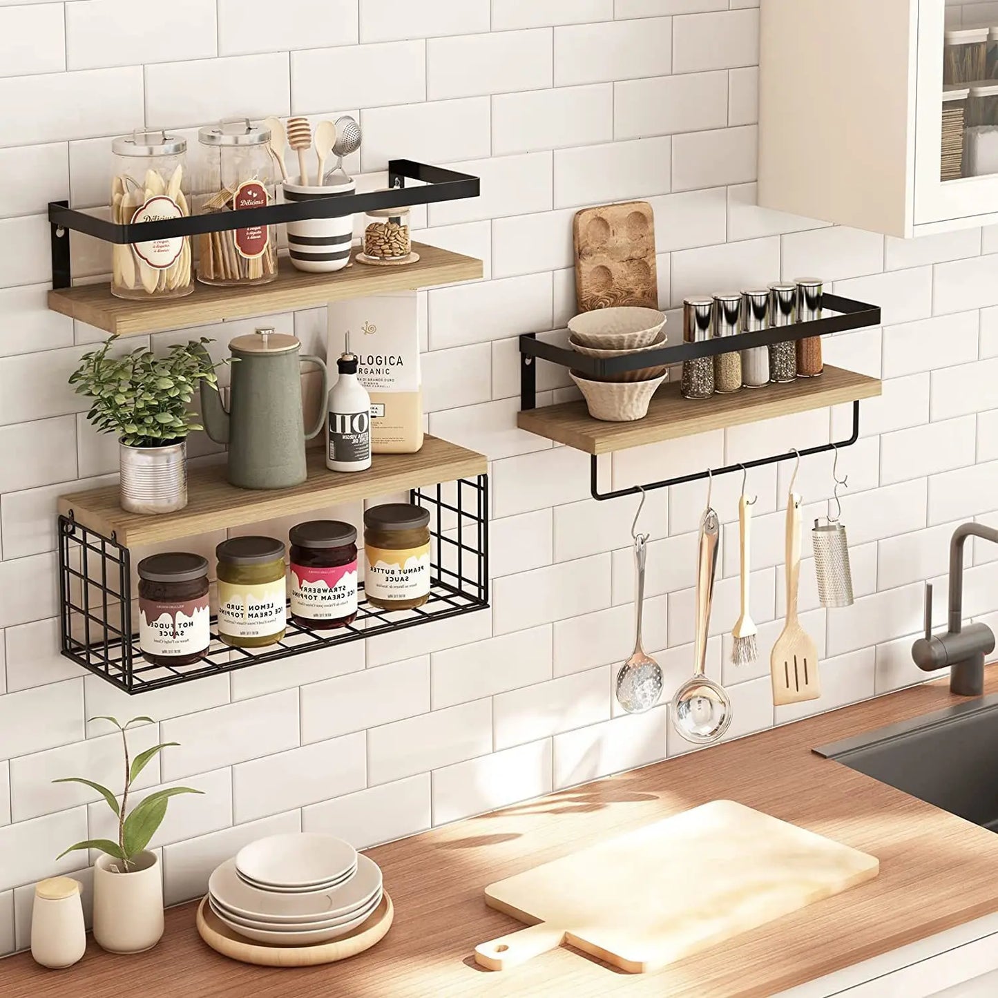 4pcs floating shelf, 15.7 inches long