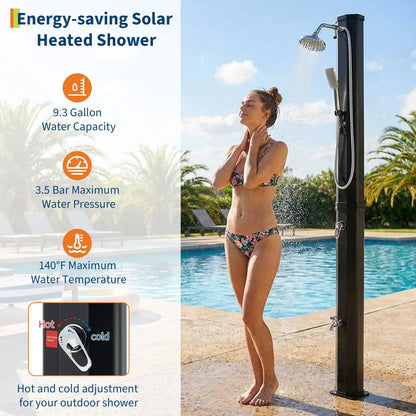 7.2FT Freestanding Solar Heated Pool Shower
