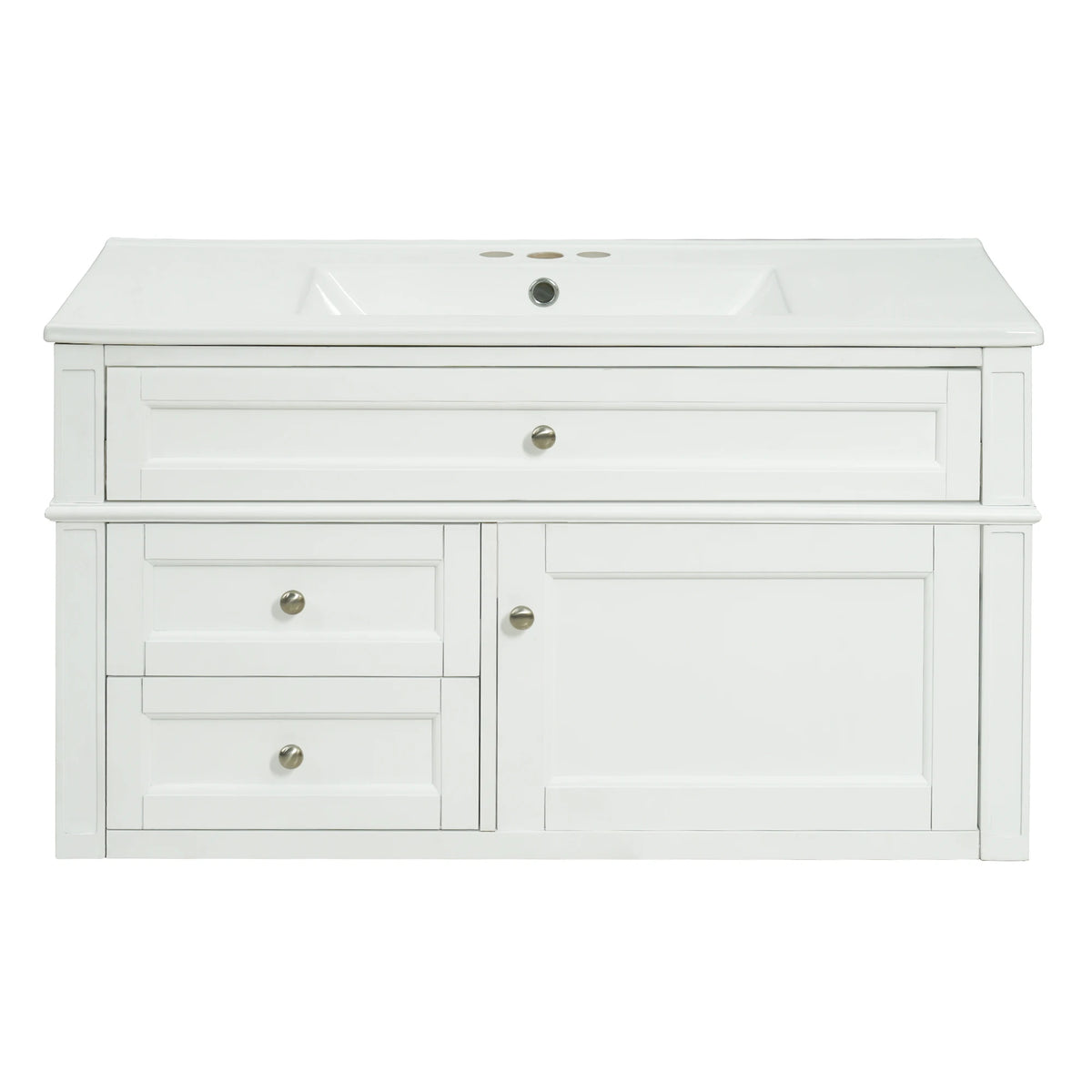 36'' Modern Floating Bathroom Vanity with Ceramic Sink