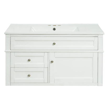 36'' Modern Floating Bathroom Vanity with Ceramic Sink