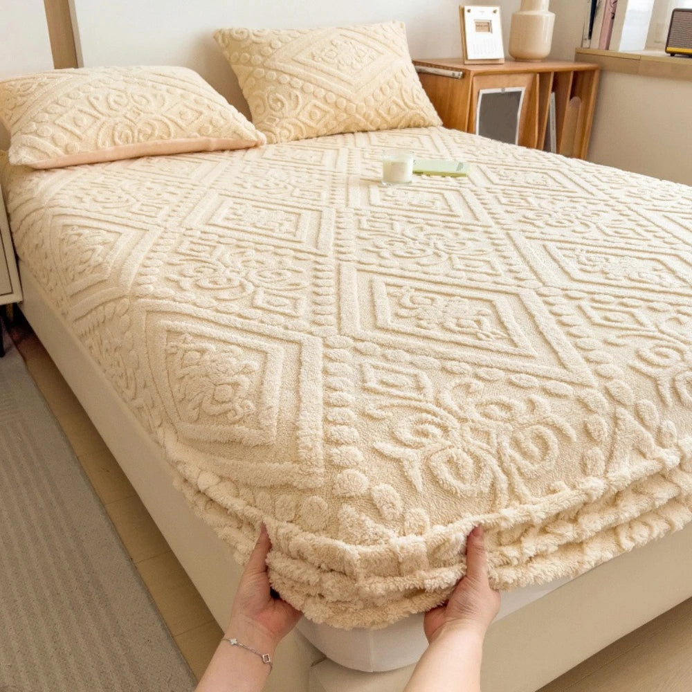 Plush Embossed Fitted Sheet