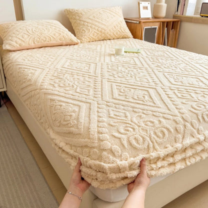 Plush Embossed Fitted Sheet