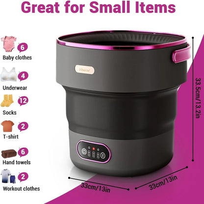 Collapsible Mini Washing Machine and Spin Dryer