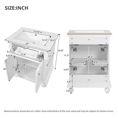 24" French Country Bathroom Vanity