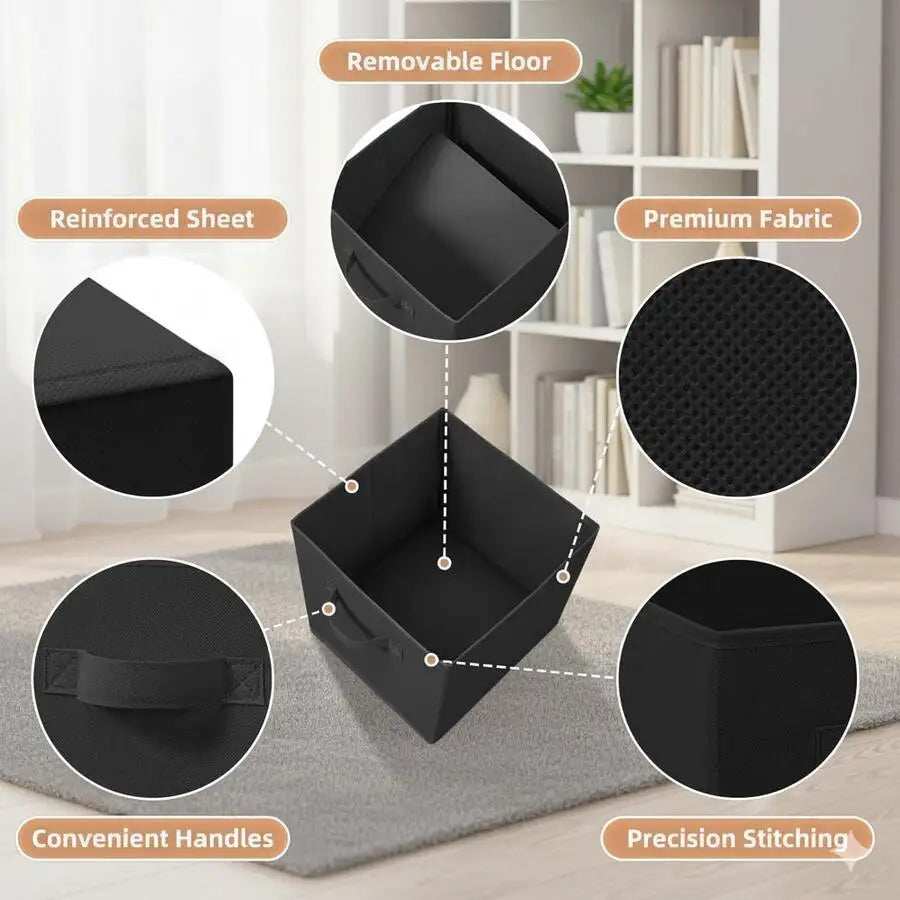 3/6-Pack 11" Collapsible Fabric Cube