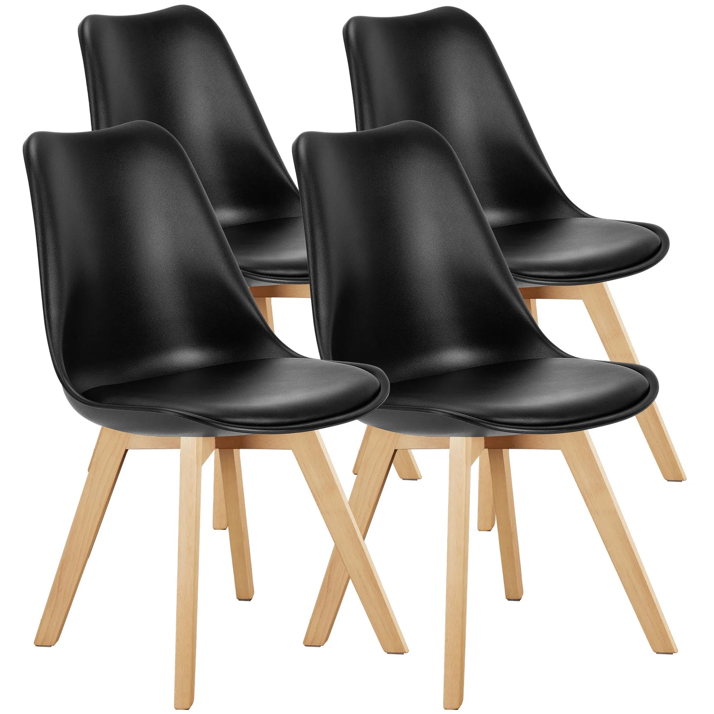 Leather Dining Chairs Set of 4