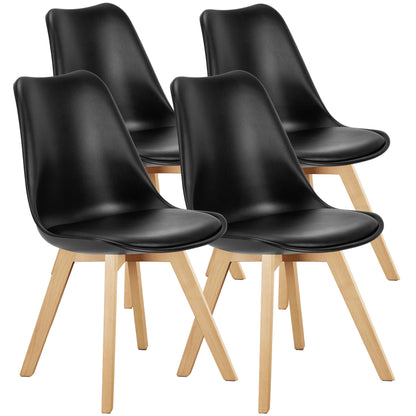 Leather Dining Chairs Set of 4