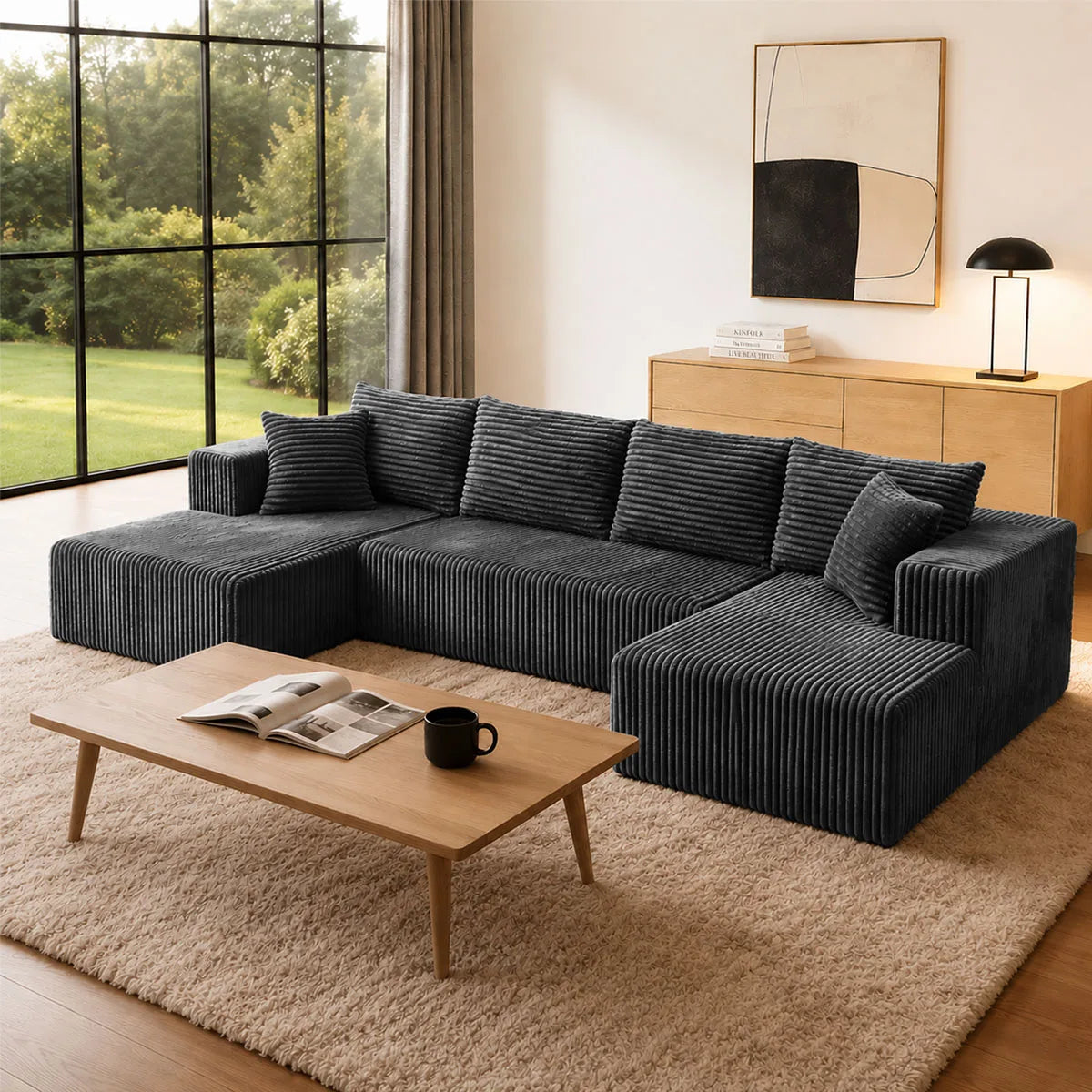 132in U-Shaped Sectional Sofa