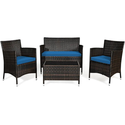 4-Piece Rattan Patio Set