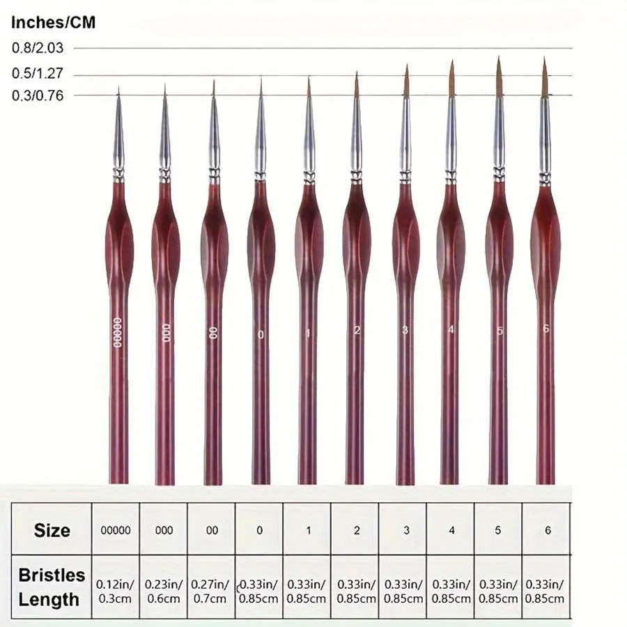 10/11/20/22Pcs Fine Detail Paint Brush