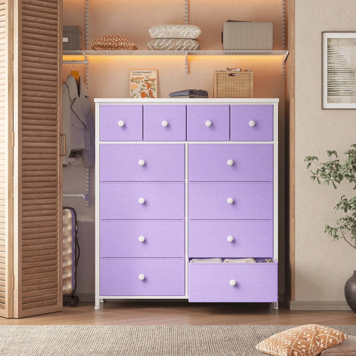 12-Drawer Tall Fabric Dresser