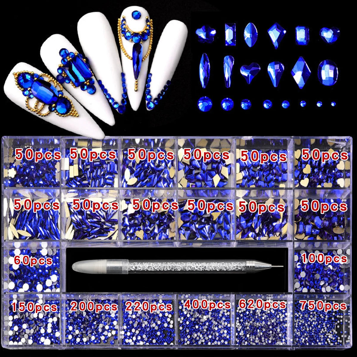 21 grid nail art jewelry