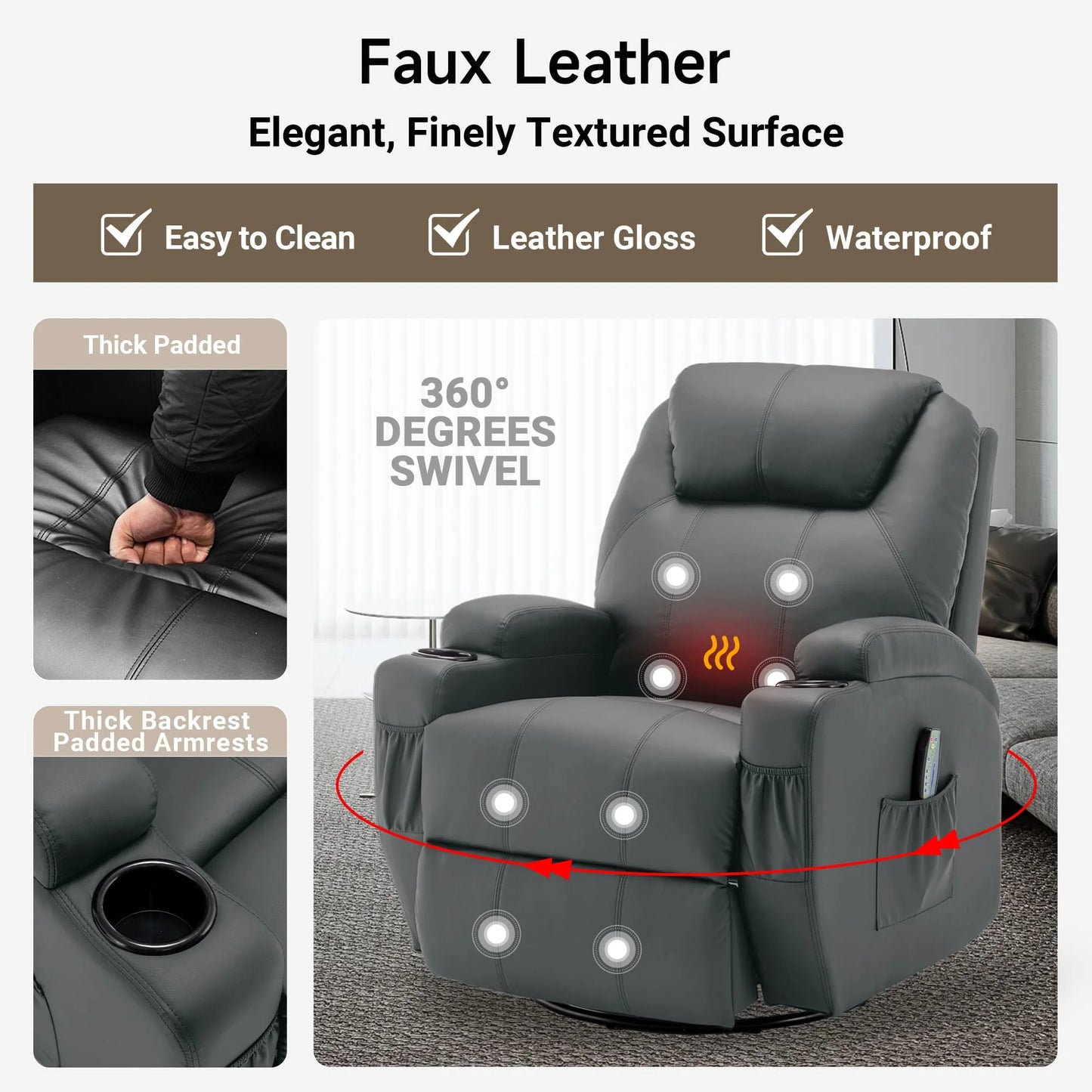 Recliner Chair with Massage