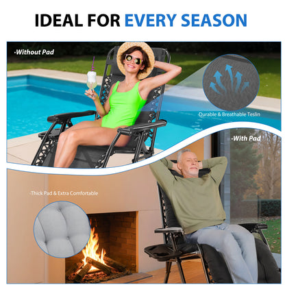 Zero Gravity Cushioned Lounge Chair