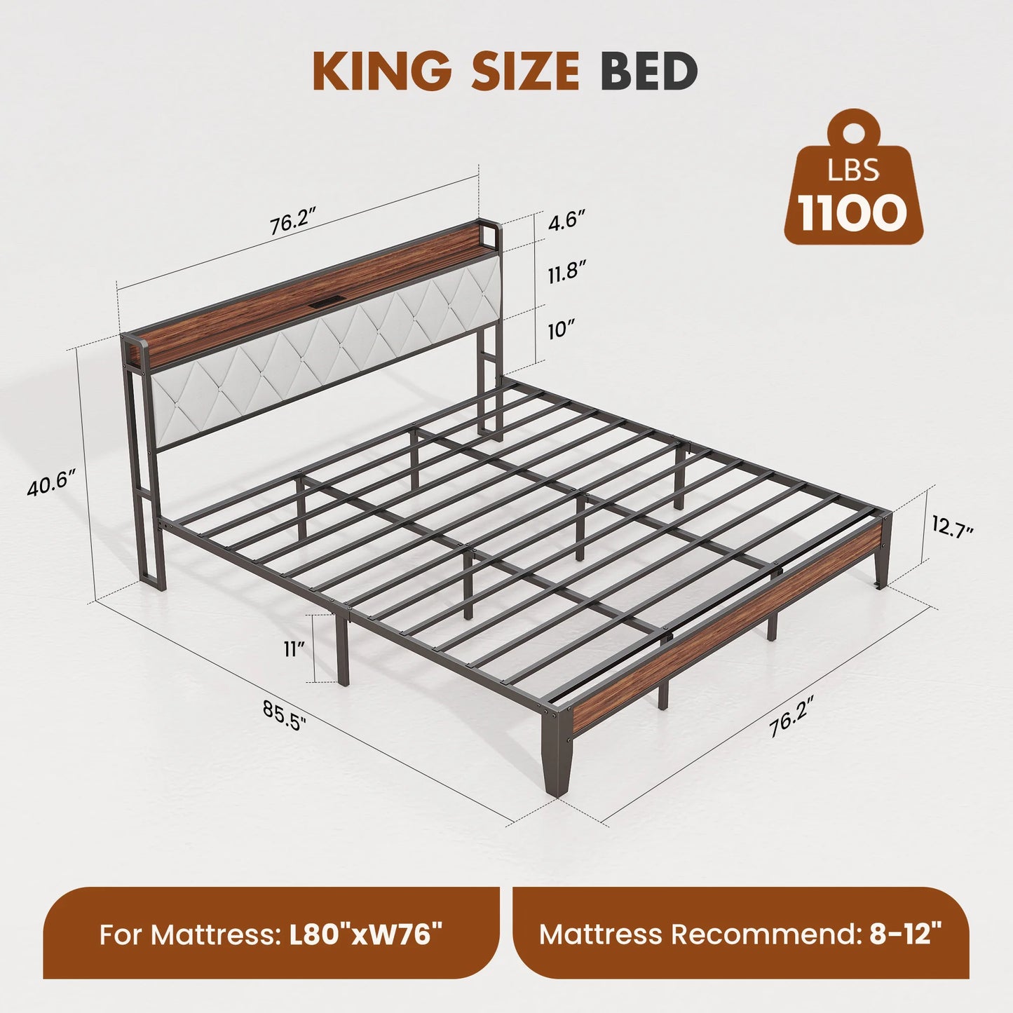King Size Soft Pack Bed Frame