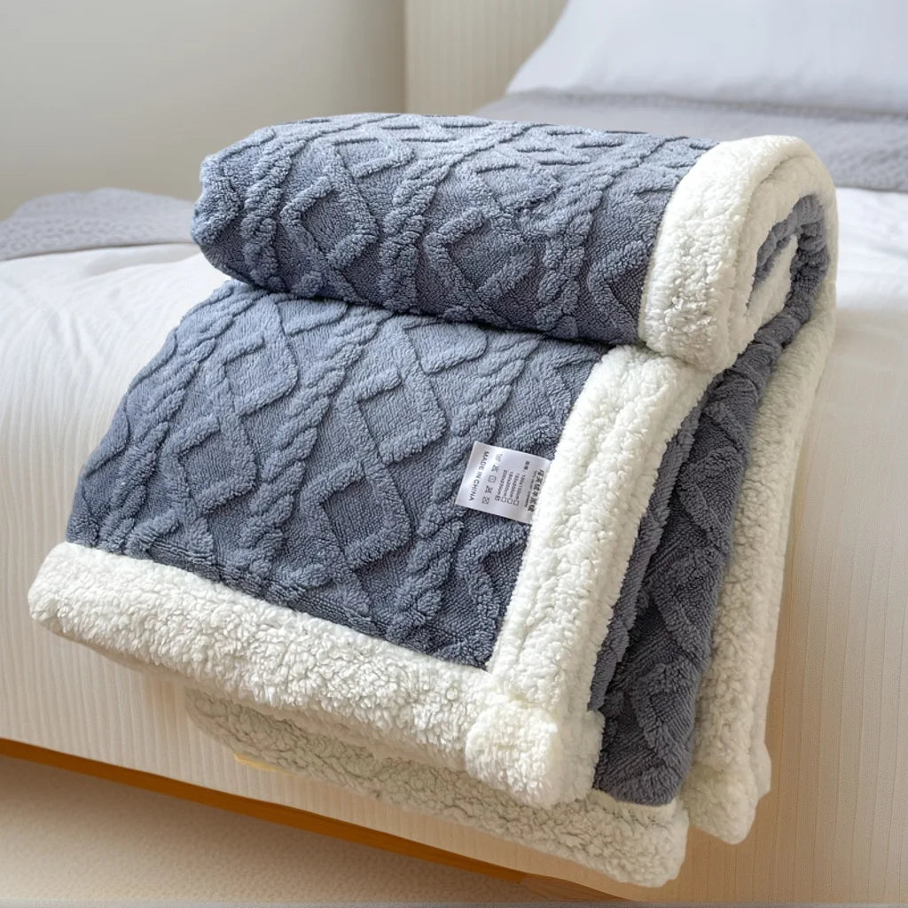 Solid Color Flannel Throw Blanket