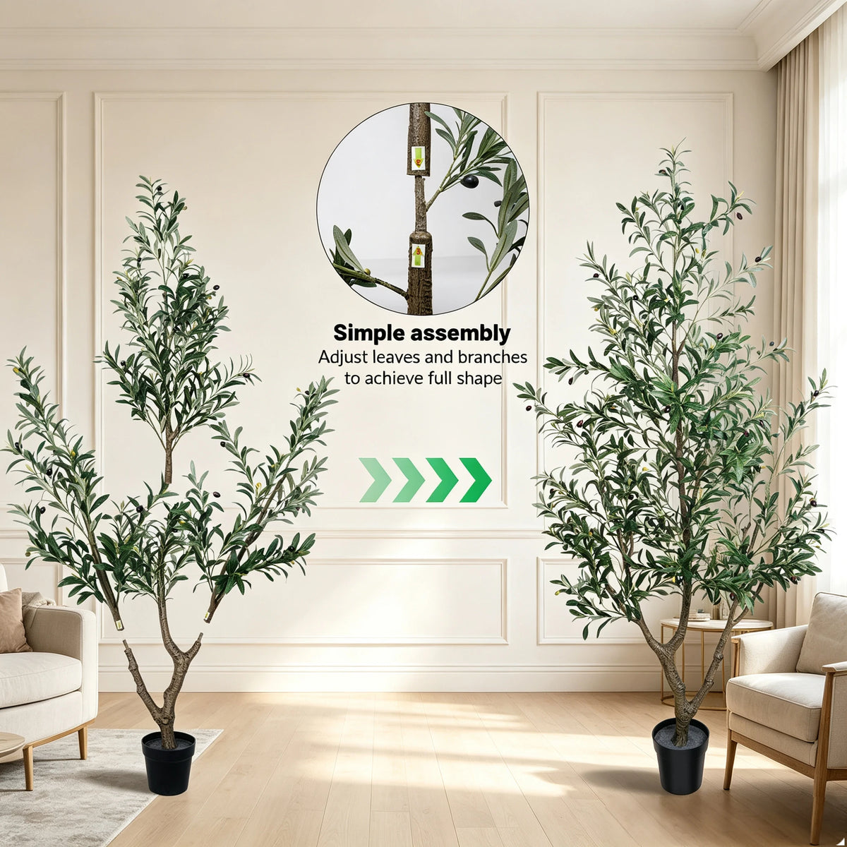 1.5/1.8/2.1m Artificial Olive Tree