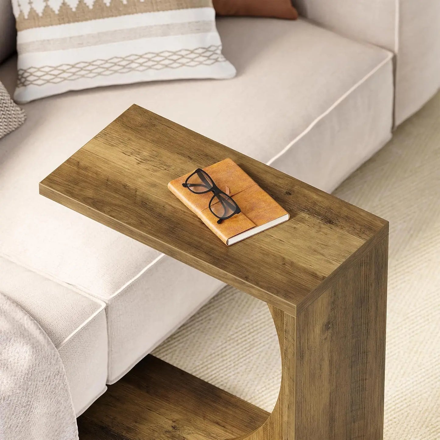 C Shaped End Table for Sofa & Bedroom