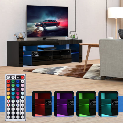 LED TV Stand for Living Room w/20 Colors Lights