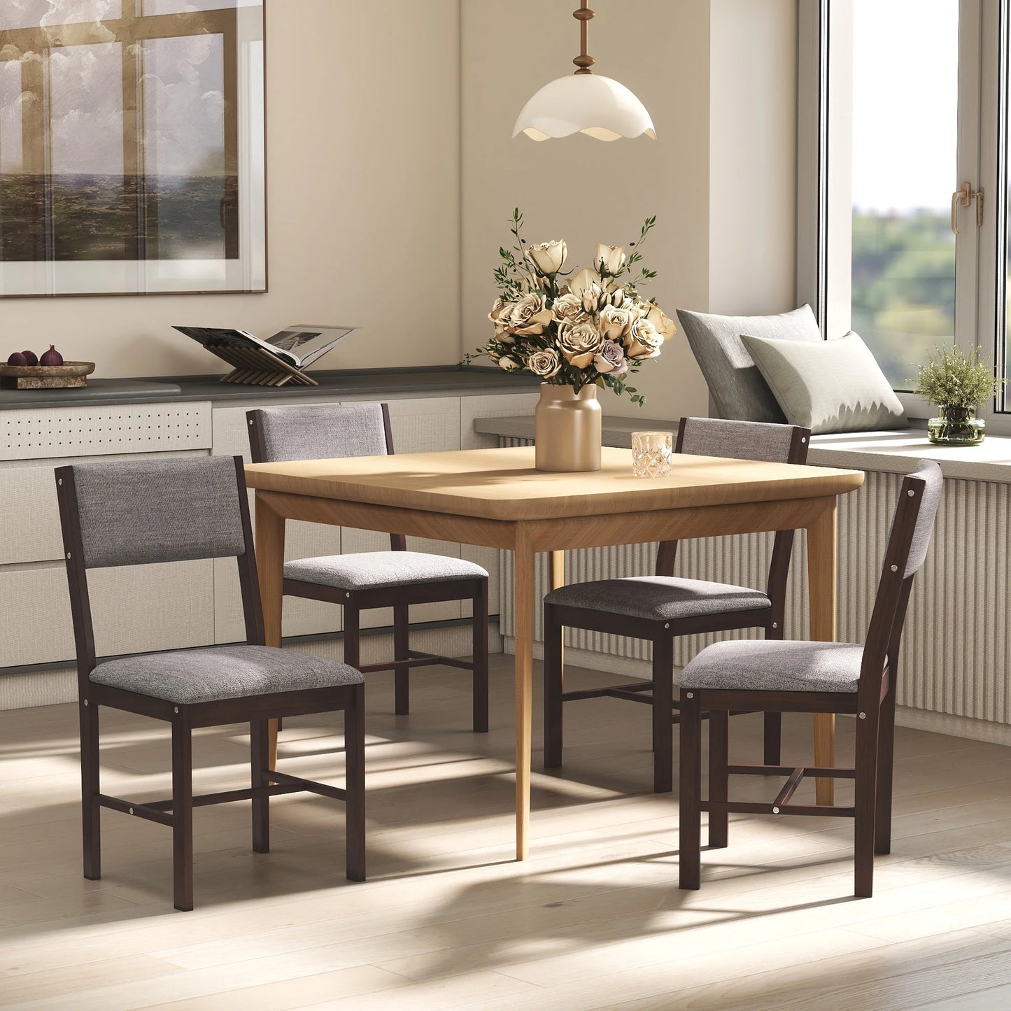 Solid Wood  Chairs Set of 4