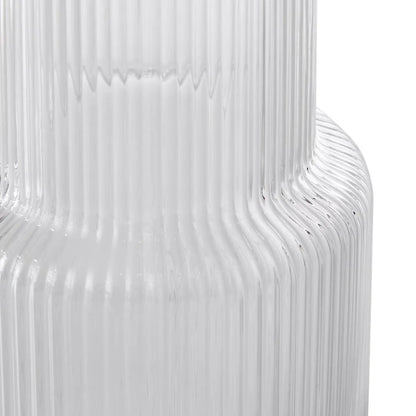 30 Ounce Clear Ribbed Glass Pitcher