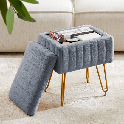 JHK Faux Fur Ottomans