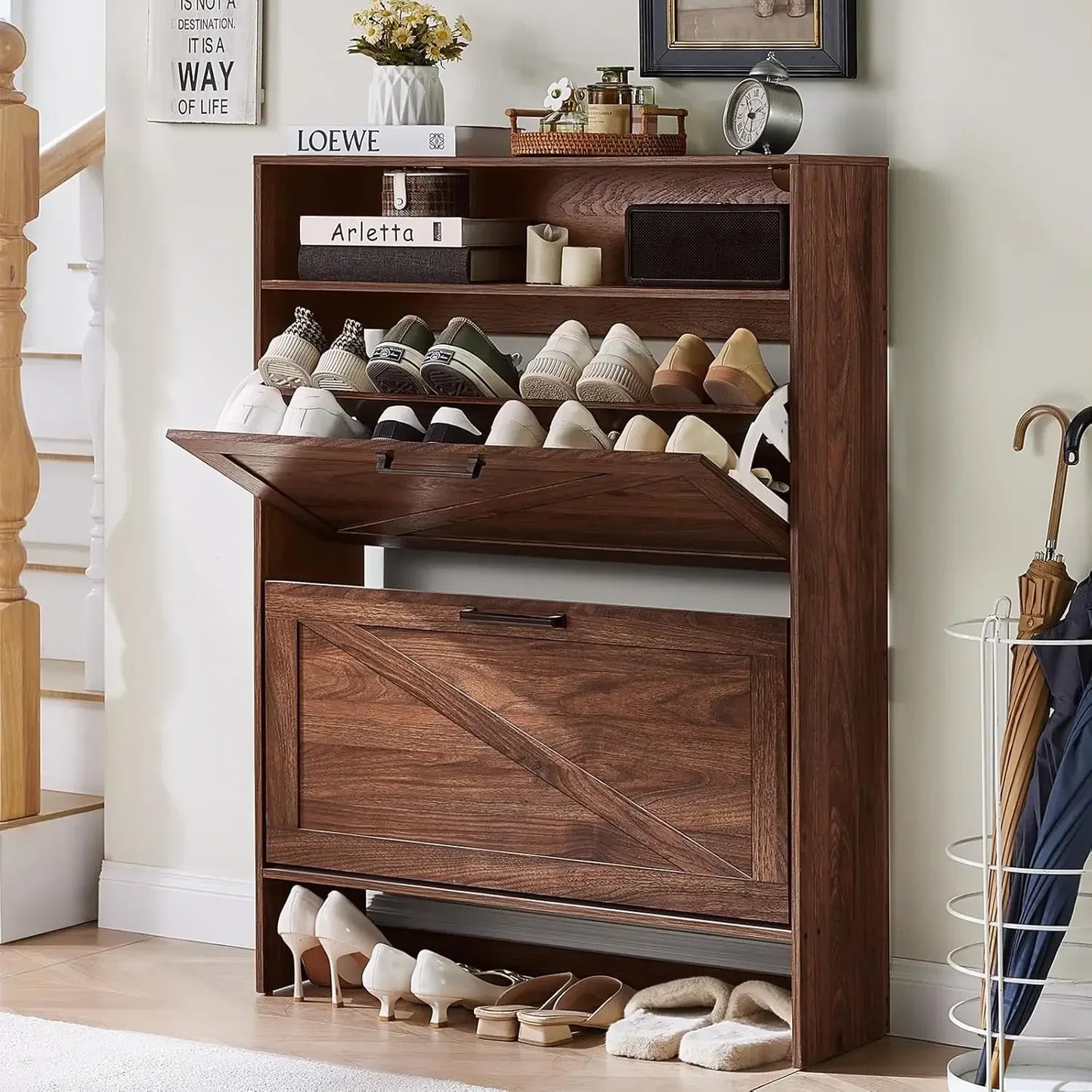 Freestanding Shoe Storage Cabinet