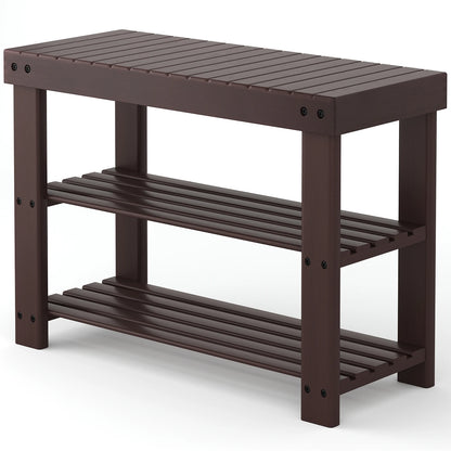 3 Tier Wood Shoe Cabinet