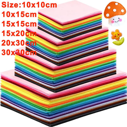 10-40Pcs Assorted Color Felt Fabric Sheets