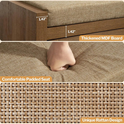 Entryway Bench with Storage Drawer