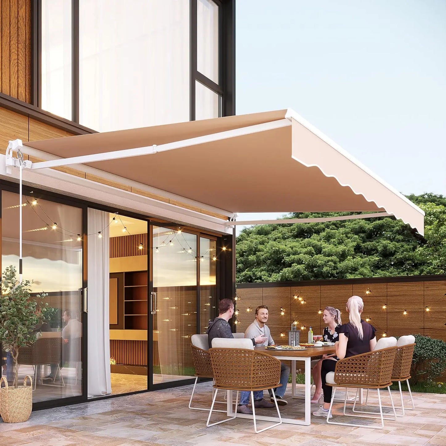 8.2'x6.5' Manual Patio Awnings