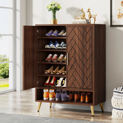 6-Tier Shoe Cabinet with Doors