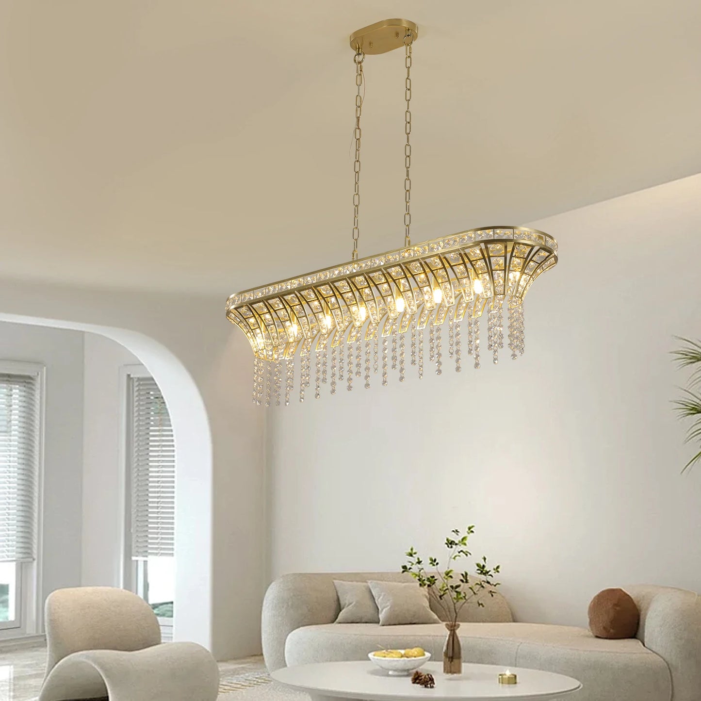 39.4 Inches Crystal Chandeliers
