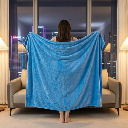 Solid Gray Flannel Throw