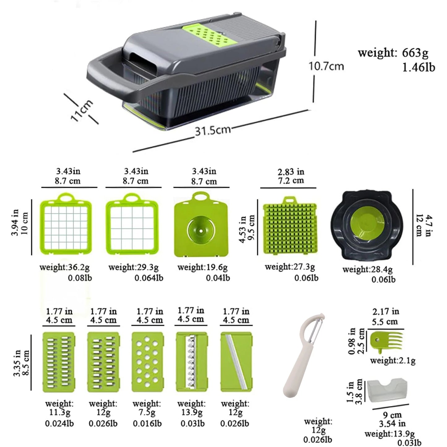 16 x 1 Kitchen professional chopper-type