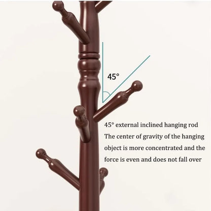Wooden Tree Coat Rack Stand