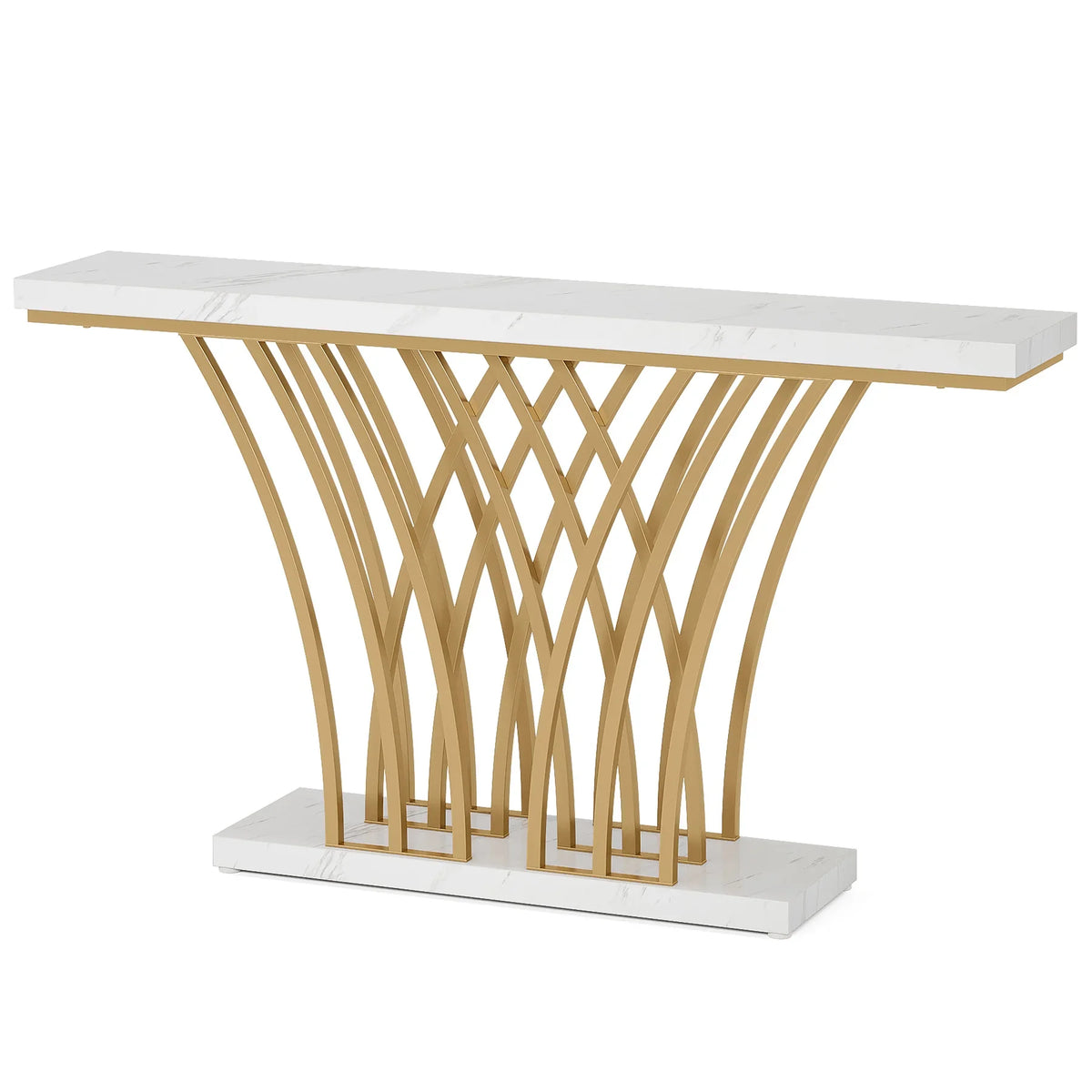 59 inch Gold Console Table