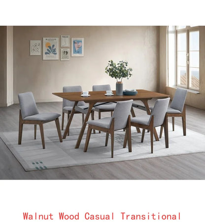 7-Piece Walnut Finish Dining Set