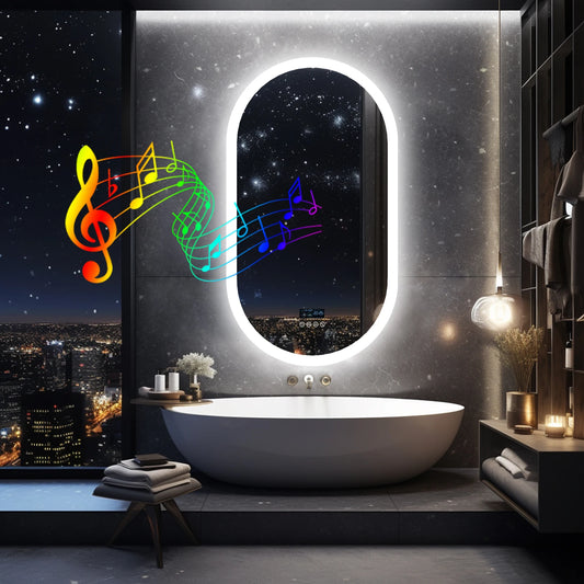 20x32” Led Lighted Bluetooth Mirror