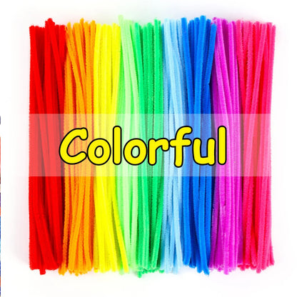 100-1500Pcs Colorful Pipe Cleaners