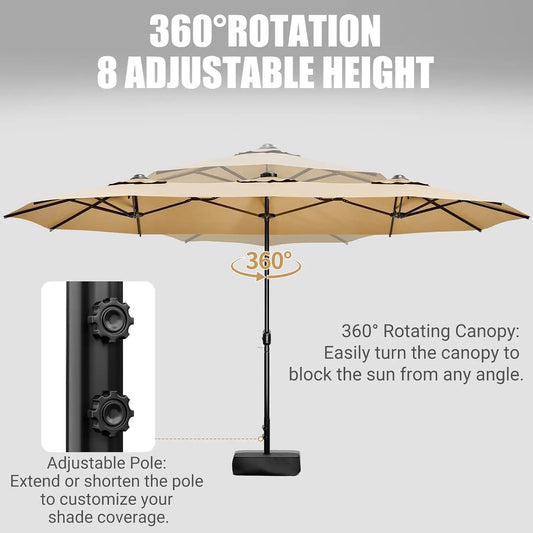 15 FT Large Rectangular Umbrella