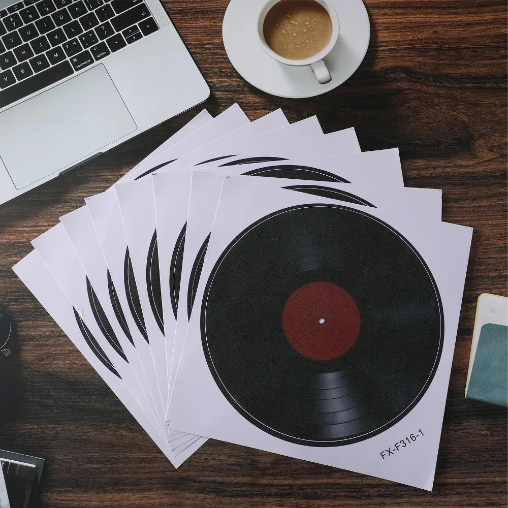 8Pcs Vinyl Record Wall Stickers