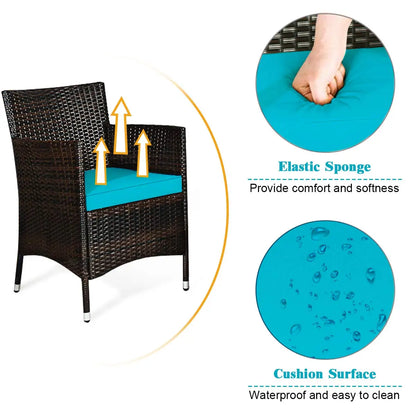 4-Piece Rattan Patio Set