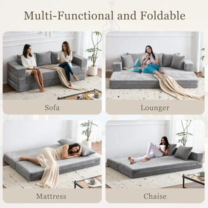 Queen Size 4-in-1 Convertible Sofa Bed