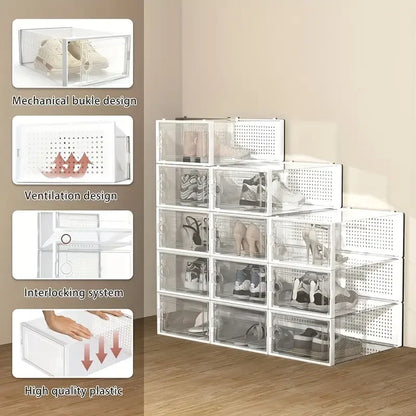 Stackable Shoe Storage Box 6/12 Pack