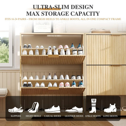 Narrow Shoe Storage Cabinet