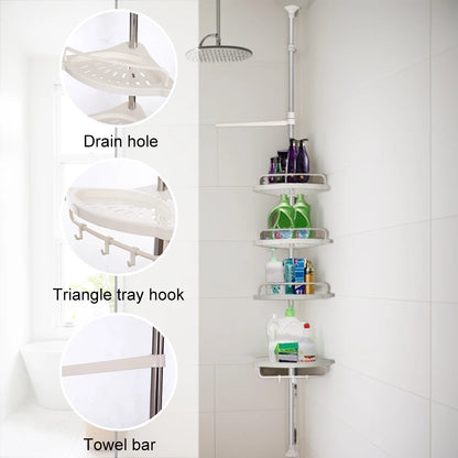 Telescopic Bathroom Shelf 4 Trays