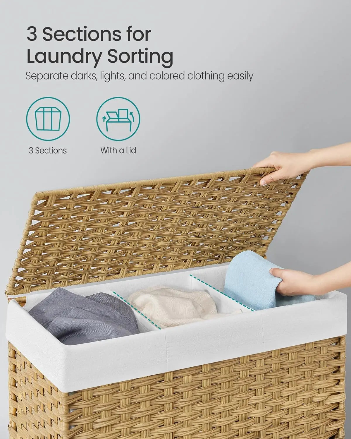 Large Laundry Hamper with Lid