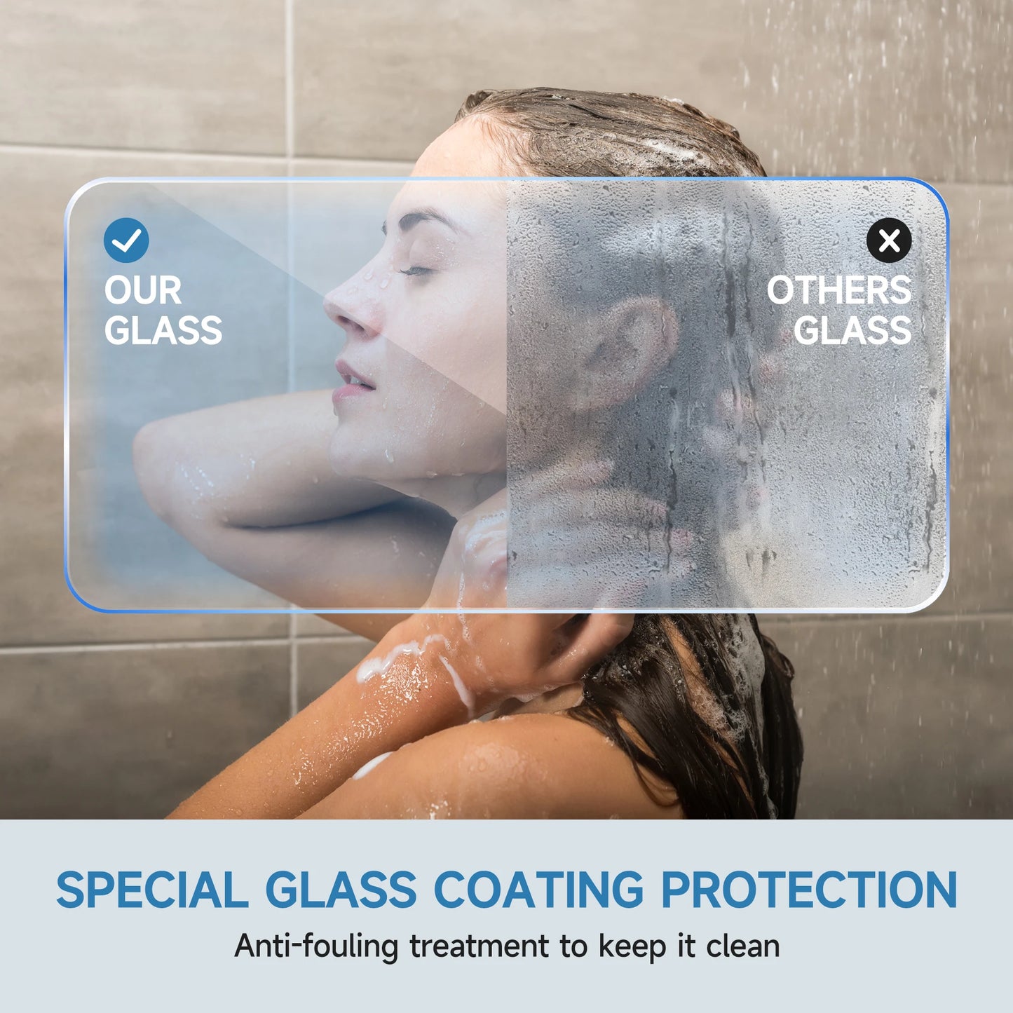 56-60"x57" H Tub Shower Door